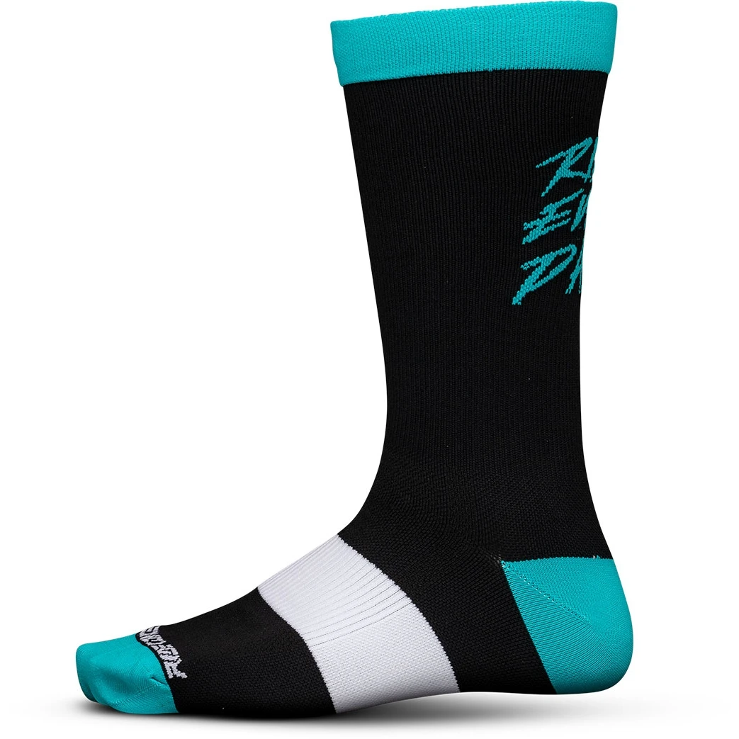 Ride Concepts Ride Every Day Socks - Black/Aqua 3 Ride Concepts Ride Every Day Socks - Black/Aqua