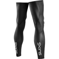 SKINS CYCLE Compressie Beenwarmers - Zwart -Aanbiedingen Rijwiel Kleding Winkel skins cycle compression leg sleeves black 2 1130632