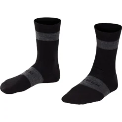 Trek Race Crew Merino Wool Cycling Socks - Black